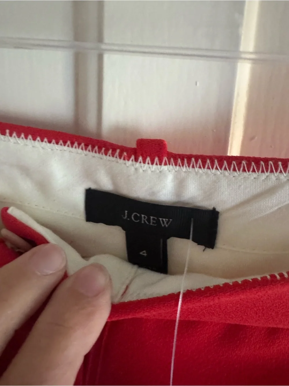 J. Crew Red High-Waist Tailored Shorts